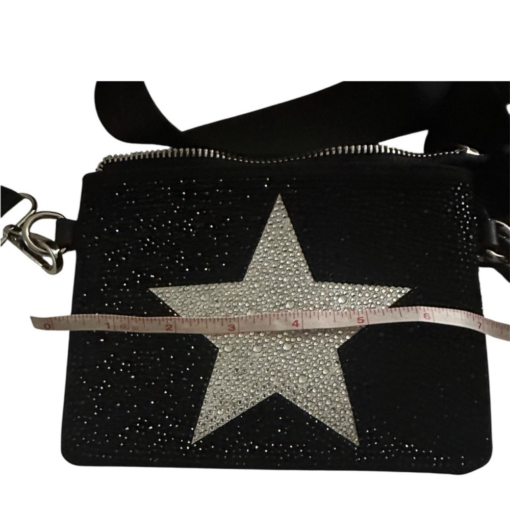 Vintage Havana Black Crossbody Bag with Gold Star Accent - Picture 6 of 6